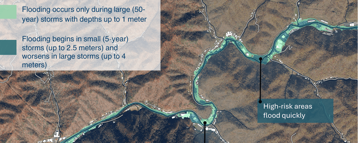 Buchanan County flood resilience visualization