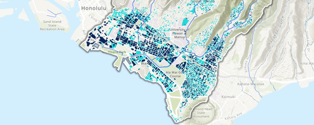 Ala Wai watershed flood resilience visualization